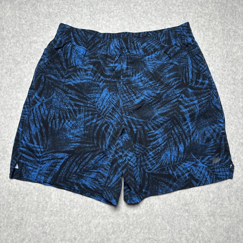 Good Good Shorts Men's M Blue Night Palm Brief Lined Performance Training Golf